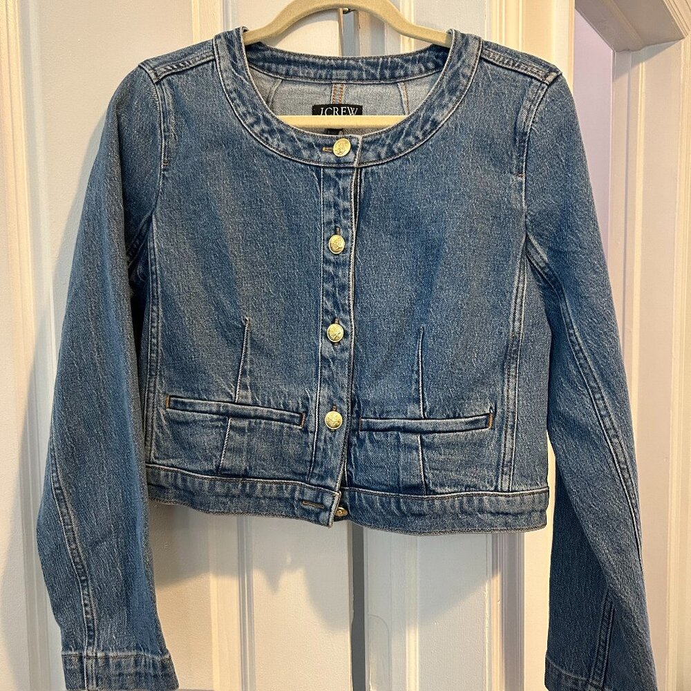 J. Crew Louisa patch-pocket lady jacket in denim